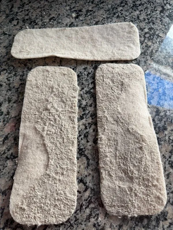 Dust-covered filter pads